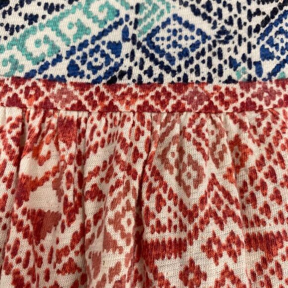 Lucky Brand Women's Size M Peasant Blouse Multicolor Stretch Long Sleeve Casual - Picture 4 of 16